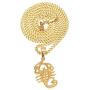 Xusamss 18K Gold Plated Stainless Steel Animal Scorpion Pendant Necklace,24inches Link Chain