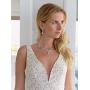 Mariell Cubic Zirconia Vine Wedding Necklace and Earrings Jewelry Set for Brides, Silver Platinum Finish