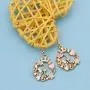 AKTAP Alice in Wonderland Inspired Gift Alice Rabbit Flower Earrings Alice in Wonderland Jewelry for Her