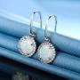 GEMSME White Gold Plated Teardrop Opal Dangle Earrings For Women GEMSME White Gold Plated Teardrop Opal Dangle Earrings For Women