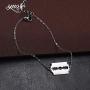 Amaxer Minimalist Hip Pop Razor Blade Flash Geometry Charm Link Bracelet Simple Punk Rock Unisex Jewelry
