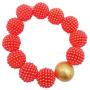 aczuv Nigerian Wedding African Beads Red Jewelry Sets for Women Simulated Pearl Necklace and Earrings