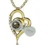 Gold Plated Heart Necklace for Women 24k Gold Inscribed in Arabic Calligraphy with Ayatul Kursi The Throne Verse 2nd Surah of the Quran, Al-Baqarah onto a Crystal Islamic Pendant, 18'' Chain Gold Plated Heart Necklace for Women 24k Gold Inscribed in Arabic Calligraphy with Ayatul Kursi The Throne Verse 2nd Surah of the Quran, Al-Baqarah onto a Crystal Islamic Pendant, 18'' Chain