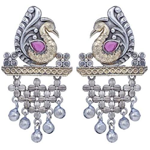 Aheli Oxidised Antique Afghani Tribal Dangle Drop Earrings Ethnic Indian Traditional Bollywood Stylish Party Wear Jewelry for Women Girls