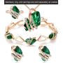 Leafael Wish Stone Link Charm Bracelet with Birthstone Crystals, Rose Gold Plated or Silver-Tone, 7''+2''