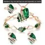 Leafael Wish Stone Link Charm Bracelet with Birthstone Crystals, Rose Gold Plated or Silver-Tone, 7''+2''