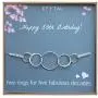 EFYTAL 50th Birthday Gifts for Women, Sterling Silver Five Circle Bracelet for Her, 5 Decade Jewelry 50 Years Old EFYTAL 50th Birthday Gifts for Women, Sterling Silver Five Circle Bracelet for Her, 5 Decade Jewelry 50 Years Old