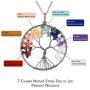 sedmart Tree of Life Pendant Amethyst Rose Crystal Necklace Gemstone Chakra Jewelry