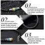 Jakob Miller Rainbow Necklace and Bracelet Set Stainless Steel Dog Tag Pendant Necklace and Handmade Magnet LGBT Pride Leather Bracelet for Unisex
