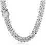 HUAMING 13mm Iced Out Chain Bracelet Necklace Set for Men Women Miami Cuban Link Chain Bracelet 2 Rows CZ Lab Diamond High Polished Gold Plated Hip Hop Chunky Chain Bangle Gold 8.5Inch