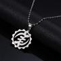 Stainless Steel Wisdom Adinkra Symbols Meanings Pendant Necklace Adinkra Gye Nyame Jewelry