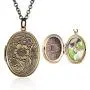 Bronze Locket Necklace Open DIY Antique Oval Flower Carved Charm Pendant Picture Locket Necklace Bronze Locket Necklace Open DIY Antique Oval Flower Carved Charm Pendant Picture Locket Necklace