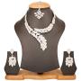 Touchstone Indian Bollywood Intricately Crafted Diamond Look Rhinestone Crystal Colorful Wedding Designer Jewelry Necklace Set in Gold and Silver Tone for Women.