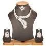 Touchstone Indian Bollywood Intricately Crafted Diamond Look Rhinestone Crystal Colorful Wedding Designer Jewelry Necklace Set in Gold and Silver Tone for Women.
