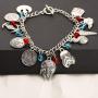 BEKECH Classic Movie Themed Vintage Bracelet TV Movies Show Charm Movie Series Multiple Charms Bracelet Costume Horror Jewelry Gifts for Fans