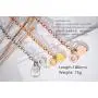 JUPPE 14K Rose Gold Titanium Steel Engraved Bracelet Personalized Bangle Gift for Women Girls
