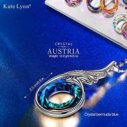 Kate Lynn Jewelry Set for Women Nirvana of Phoenix Pendant Necklace Dangle Earrings Bangle Bracelet Crystals from Austria Mothers Day Birthday Gifts with Jewelry Box
