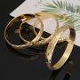 Yidan 4pcs 24k Gold Bangle for Women Gold Dubai Bride Wedding Ethiopian Bracelet Africa Bangle Arab Jewelry