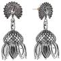 Saissa Silver Tone Oxidised Metal Bollywood Jhumka Boho Earrings Indian Jewelry for Women