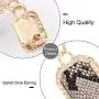 Campsis Vintage Geometric Dangle Earrings Gold Statement Drop Earring Snakeskin Pattern Pendant Earring Halloween Party Jewelry for Women and Girls