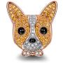 NINAQUEEN Chihuahua Bolt Bracelets Charms for Bracelet 925 Sterling Silver Charm Rose-Gold Plated Puppy Dog Charms Animal Bead with 5A Cubic Zirconia