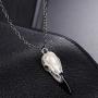 Crow Raven Bird Pendant Necklace Vintage Raven Animal Skull Head Statement Necklace for Women Girls Viking Guardian Gift Jewelry