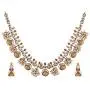 Tarinika Gandhra Antique Gold-Plated Indian Jewelry Set with Necklace and Earrings - White Red Tarinika Gandhra Antique Gold-Plated Indian Jewelry Set with Necklace and Earrings - White Red