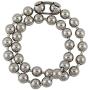 DragonWeave 9.5mm Extra Large Silver Steel Ball Chain Mens Necklace Extra Durable Color Protect Finish Any Length