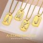 ETEVON Gold Initial Letter Necklace Pendant Chain Bling Alphabet Capital Personalized for Women Men Jewerly Gift for Birthday Girlfriend Boyfriend