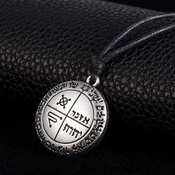 fishhook The Third Pentacle of Jupiter Seal of Solomon Jewish Star of David Pendant Necklace