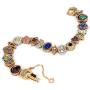 Sweet Romance Vintage Gold Silver Copper Victorian Bridal Antique Wedding Canterbury Slide Bracelet