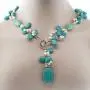 Gem Stone King 24 Inch Simulated Turquoise Color and White Cultured Freshwater Pearl Necklace with Toggle Hook Gem Stone King 24 Inch Simulated Turquoise Color and White Cultured Freshwater Pearl Necklace with Toggle Hook