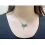 DMOMSA Sapphire Blue Lucky Dragonfly Pendant Jewelry Gift Suitable for Birthday Party Anniversary DMOMSA Sapphire Blue Lucky Dragonfly Pendant Jewelry Gift Suitable for Birthday Party Anniversary