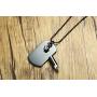 PJ Jewelry Stainless Steel Military Army Custom Dog Tag Pendant Bullet Ashes Cremation Urn Necklace for Men
