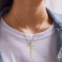 sovesi Faith Cross Necklace for Women 14K Gold Plated Gold Cross Pendant Hope Necklaces Religious Jewelry Gift for Women