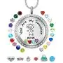 AZNECK Floating Living Memory Locket Necklace Inspirational Charms Pendant Family Tree of Life Personalized Birthday Gifts for Her AZNECK Floating Living Memory Locket Necklace Inspirational Charms Pendant Family Tree of Life Personalized Birthday Gifts for Her