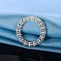 GEMSME 18K White Gold Filled Cubic Zirconia Eternity Band Ring for Women