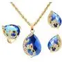 Fashion Design Peacock Crystal Unique Hypoallergenic Jewelry Set for Women 4 Pieces Sets Women Pendant Necklace Earrings Ring Birthday Gift for Girlfriend Bestfriend