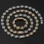 Coffee Bean Cuban Link Chain - Women Mens Iced Out Hip Hop Silver or Gold Tone CZ Miami Cuban Mariner Link Chain 18'' 20'' 24''Choker Necklace Hip Hop Jewelry for Women Coffee Bean Cuban Link Chain - Women Mens Iced Out Hip Hop Silver or Gold Tone CZ Miami Cuban Mariner Link Chain 18'' 20'' 24''Choker Necklace Hip Hop Jewelry for Women