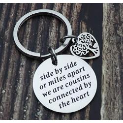 Cousin Gifts Stainless Steel Jewelry Keychain for Cousins Cousin Jewelry