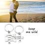 MAOFAED Sister Puzzle Keychain Couple Keychain Set You Keep Me Wild Ill Keep You Safe Keychain Set of 2