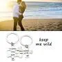 MAOFAED Sister Puzzle Keychain Couple Keychain Set You Keep Me Wild Ill Keep You Safe Keychain Set of 2