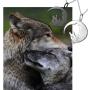 FLYOW 925 Sterling Silver Yin Yang Wolf Cat Puzzle Piece Matching Couple BFF Friendship Sister 2 Cats Heart Pendant Necklace Gift Set of 2, 18''