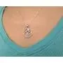 EFYTAL Mom Gifts, 925 Sterling Silver Heart with CZ Necklace for Mother & Daughter, Mom Necklaces for Women, Best Birthday Gift Ideas, Pendant Mothers Jewelry For Her, Mothers Day