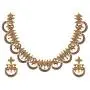 Tarinika Tusti Antique Gold-Plated Indian Jewelry Set with Necklace and Earrings - Red Green Tarinika Tusti Antique Gold-Plated Indian Jewelry Set with Necklace and Earrings - Red Green