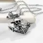 Skull Anchor Pendant Choker Necklace for Men Gothic Punk Crossbones Skeleton Heads Anchor Necklace Chain Fashion Jewelry Skull Anchor Pendant Choker Necklace for Men Gothic Punk Crossbones Skeleton Heads Anchor Necklace Chain Fashion Jewelry