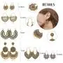 Florideco 12 Pair Vintage Bohemian Drop Dangle Earring Mandala Flower Gypsy Earring Hollow Water Drop Heart Shaped Boho Earring for Women Florideco 12 Pair Vintage Bohemian Drop Dangle Earring Mandala Flower Gypsy Earring Hollow Water Drop Heart Shaped Boho Earring for Women