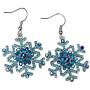 YACQ Womens Large Snowflake Hypoallergenic Dangle Earrings - 2 Inch - Christmas Holiday Party Jewelry Gifts