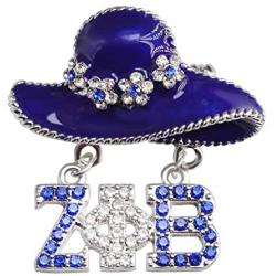TongXin Zeta Phi Beta Sorority Paraphernalia Gift for Women 1920 ZPB Rhinestone Brooch Pin Greek Sorority Jewelry Gift for Finer Women