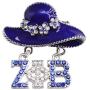 TongXin Zeta Phi Beta Sorority Paraphernalia Gift for Women 1920 ZPB Rhinestone Brooch Pin Greek Sorority Jewelry Gift for Finer Women